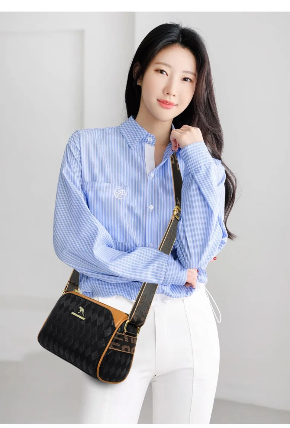 Bolsos de lujo para mujer, bolsos de diseñador, bolsos cruzados para mujer, bandoleras de cuero suave Pu para madre, bolsos de mano de 3 capas