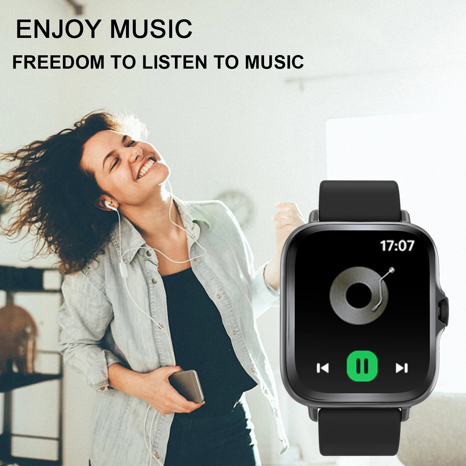 Reloj inteligente, llamadas inalámbricas/marcado, modo multideporte, recordatorio y rechazo de llamadas, recordatorio de SMS, para iPhone/Android