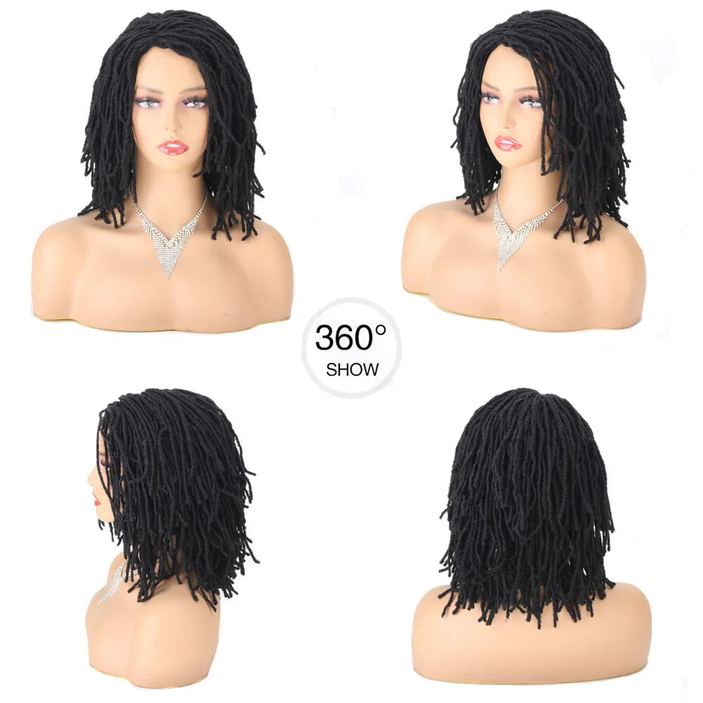 Micro Dreads Wig for Women/Men Thin Dreadlocks Wig Afro Twist Crochet Braids Wig