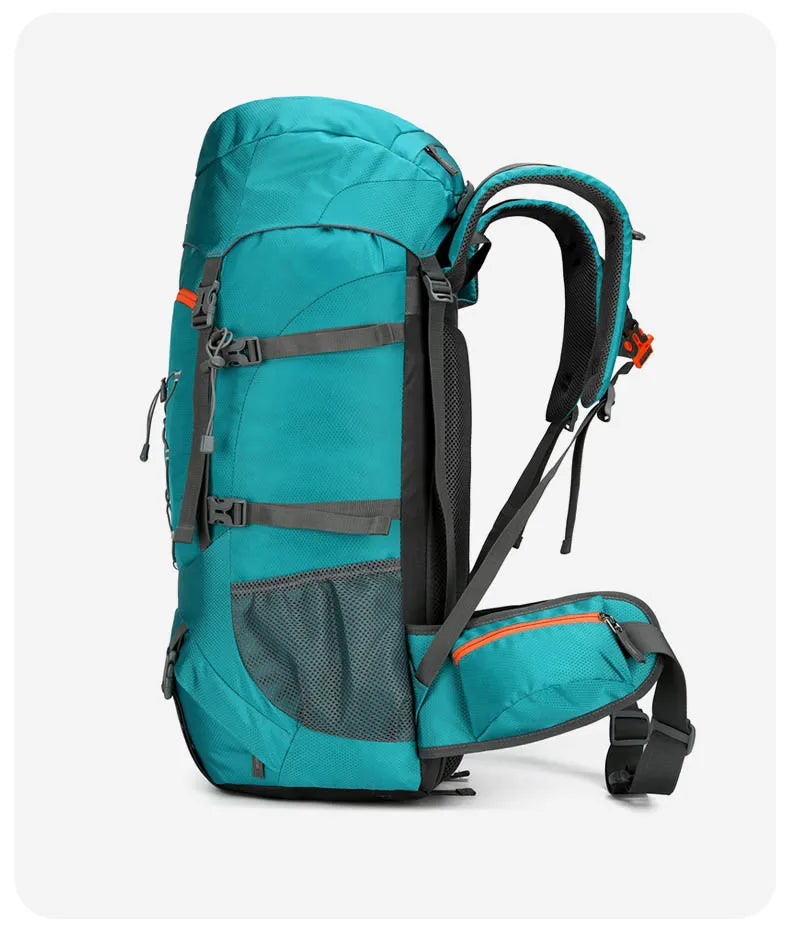 Mochila de senderismo, bolsa de camping, montañismo con funda impermeable para lluvia, mochila de día para hombres y mujeres, mochila de viaje al aire libre, pesca
