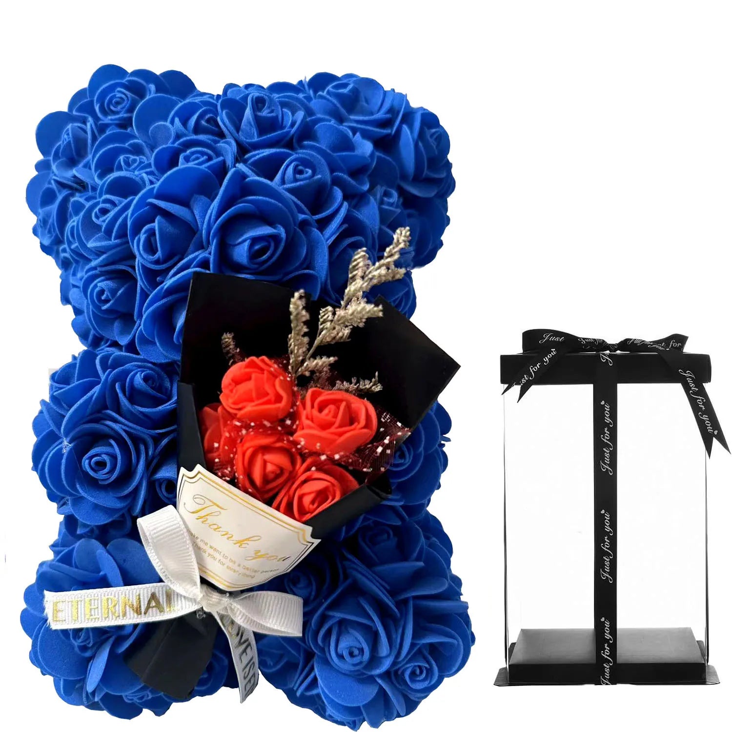 Oso de Rosas con Caja de Regalo
