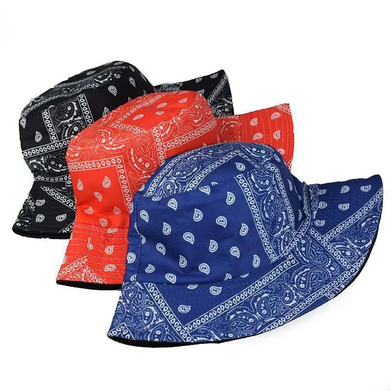 2025 Mote Herre Fiskerhatt Sommer Ny Paisley Design Dobbeltsidig Bøttehatt Bassin Damehatt