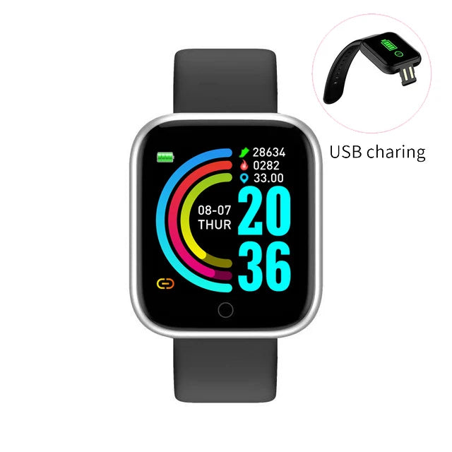 Smartarmbånd Smartklokker Menn Kvinner Gaver Sport Blue Tooth Band Puls Blodtrykk Fitness Tracker For Android IOS