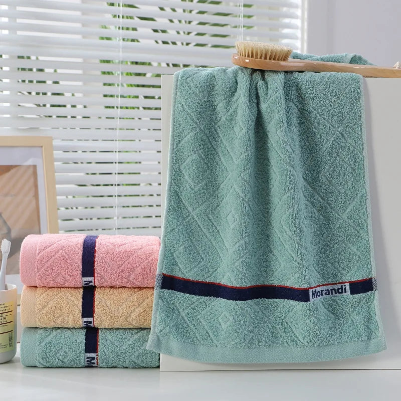 Toallas de mano y cara de algodón 100% de alta calidad para adultos, toalla de mano a cuadros para el hogar, cuidado facial, baño, deportes, toalla de algodón 34x74cm