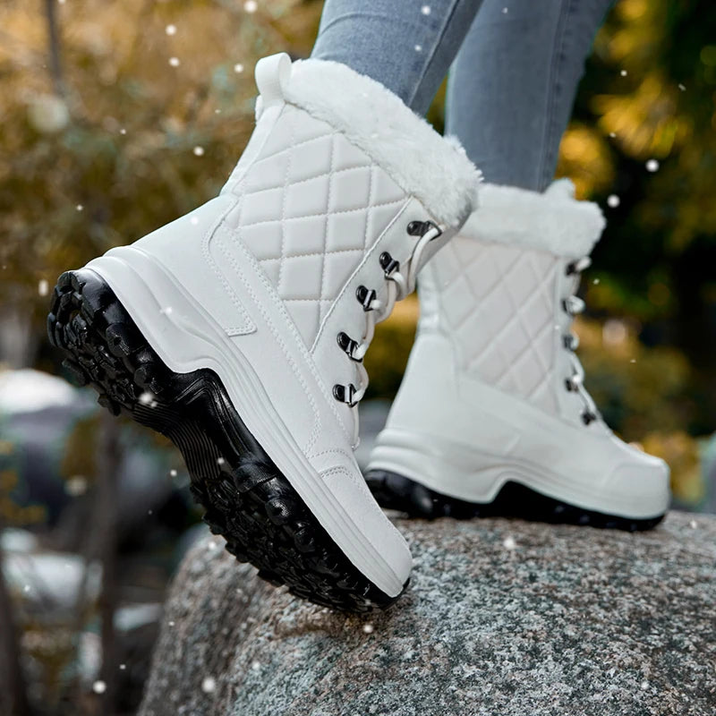 Women’s Ankle Snow Boots – Warm, Non-Slip & Plush-Lined