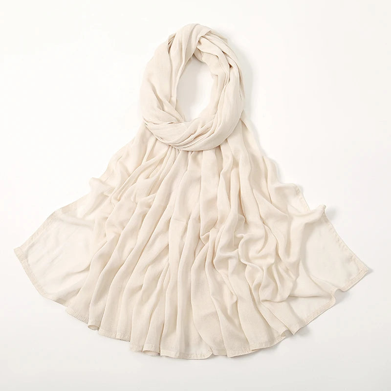 Hijabs musulmanes para mujer, pañuelos finos lisos, chales para mujer musulmana, pañuelo suave de viscosa y rayón, turbante islámico, diadema de 200x85cm