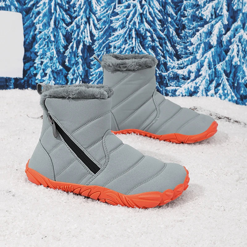 Winter Snow Boots Children's Shoes For Boys Girls Warm Plush Ankle Boots Outdoor Waterproof Anti Slip Kids Cotton Shoes Fashion