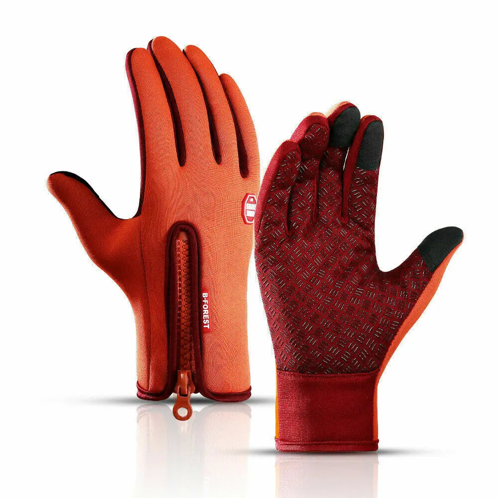 Guantes de Invierno con Pantalla Táctil, Térmicos Cortavientos para Clima Frío, Deportes, Hombres, Mujeres, Ciclismo al Aire Libre, Motocicleta, Antideslizantes