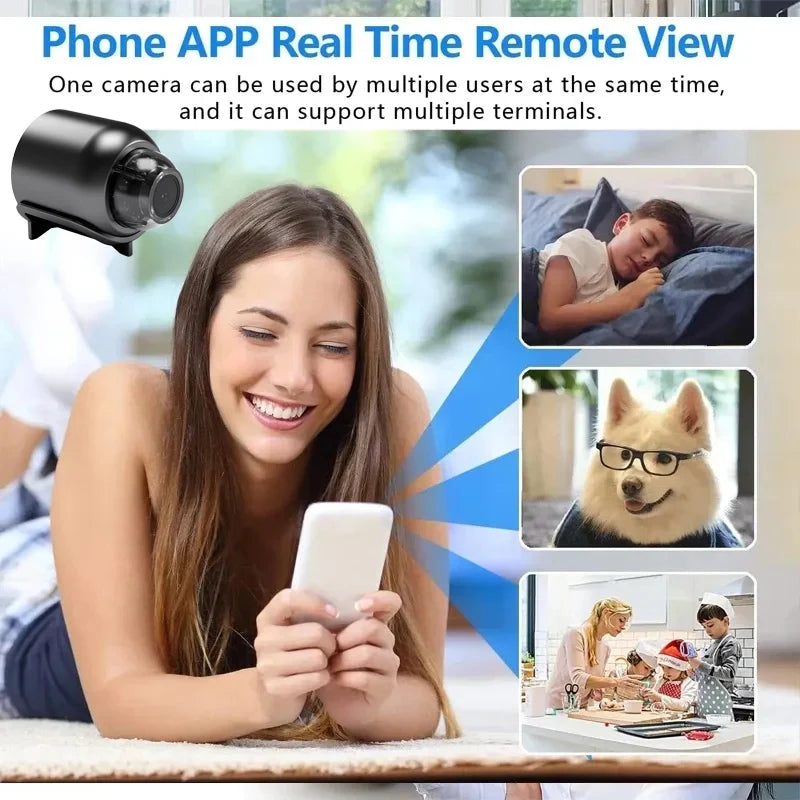 Cámara de seguridad IP interior WiFi de 1080P HD con visión nocturna IR y grabadora de vídeo, monitor remoto antirrobo, cámara usb