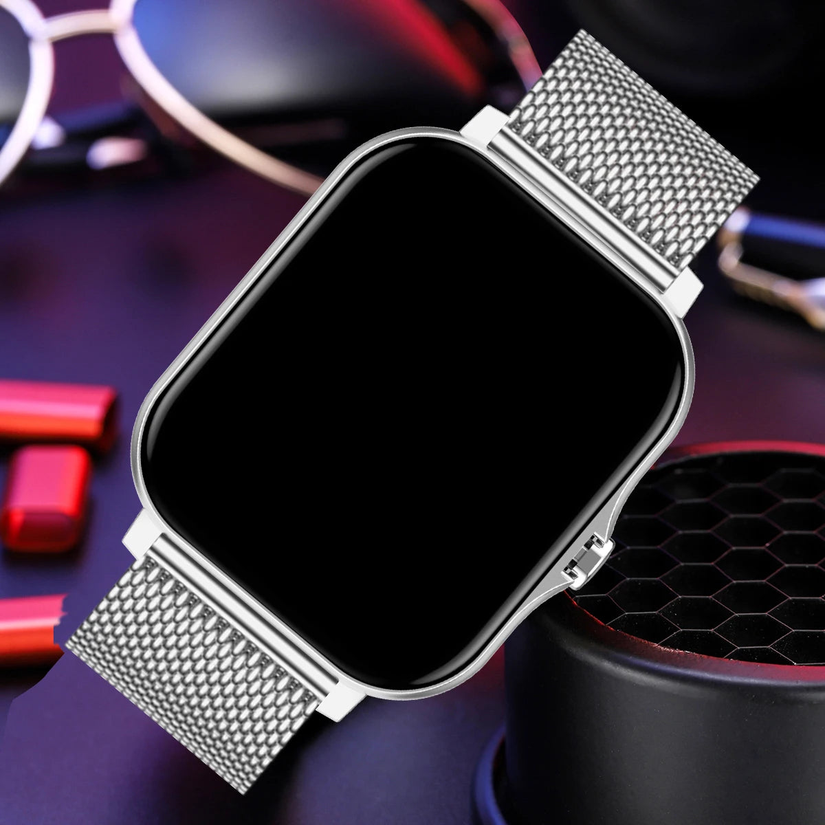 Reloj inteligente impermeable de 1.83'' con respuesta a mensajes, llamadas, monitoreo del sueño, podómetro deportivo y alertas de información para iPhone y Android