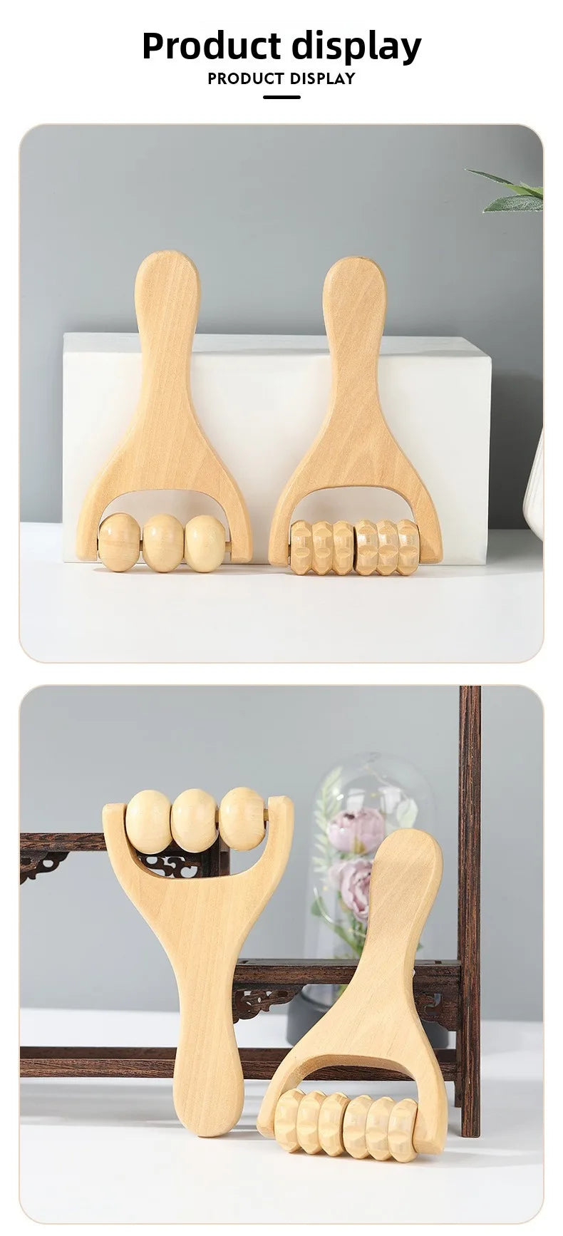 Kit de herramientas de masaje facial de madera, juego de herramientas para esculpir la cara, masajeador facial para el cuidado de la piel, ventosas, rodillo facial para contornear