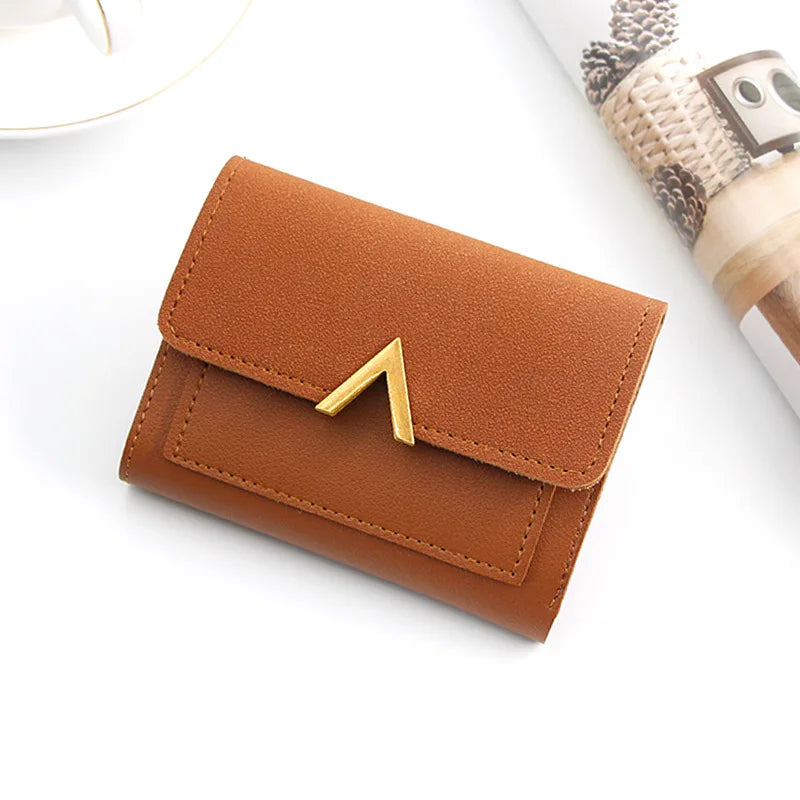 New Simple Short Women Wallets High Quality Card Holder Large Capacity Female Coin Purses Small Card Bag Wallet For Girls