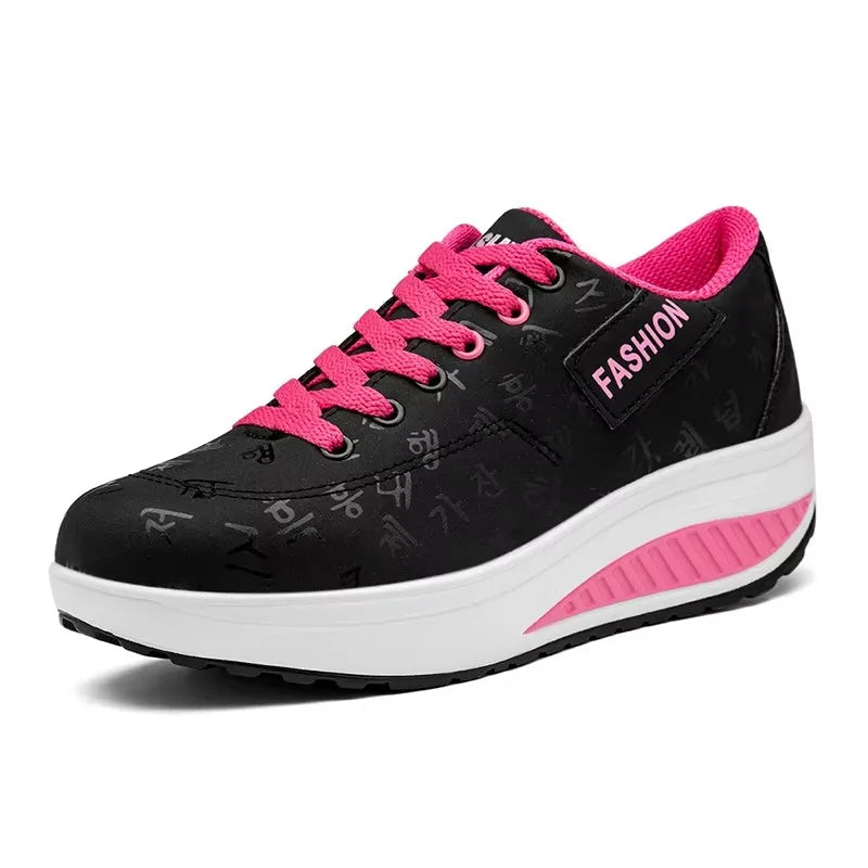 Zapatillas de moda para mujer, zapatos vulcanizados, calzado plano de alta calidad para mujer, para caminar, con plataforma, tallas grandes, Zapatillas Mujer