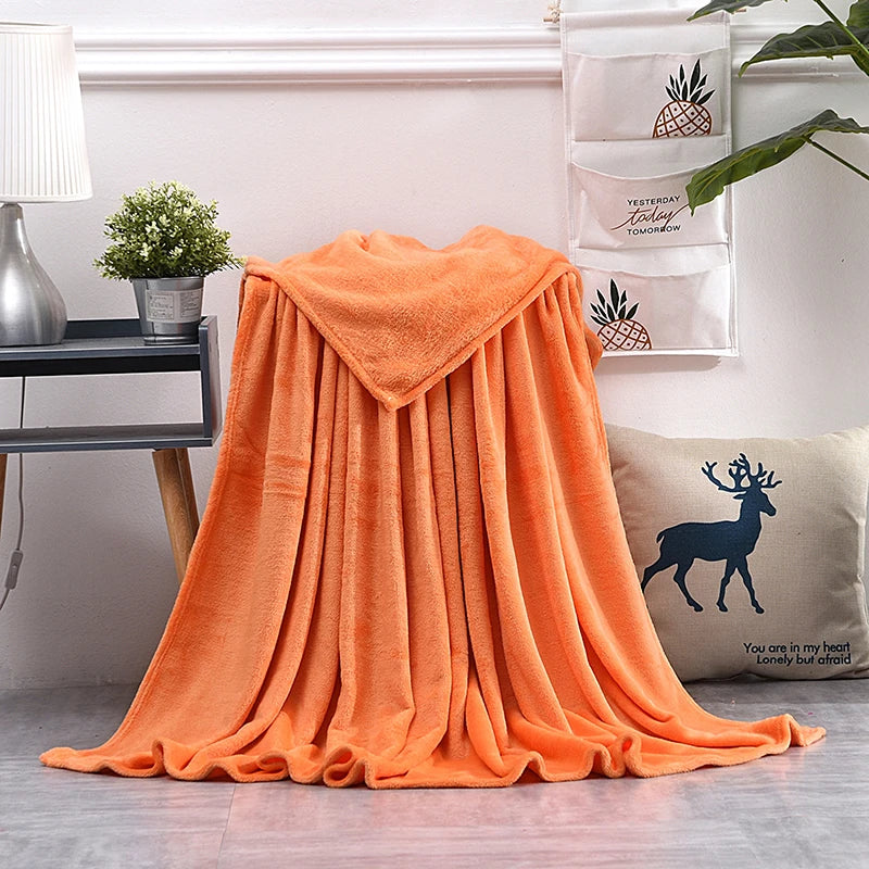 Couvertures douces et chaudes pour lits, jeté de lit en vison d'hiver, housse de canapé solide, couvre-lit, couvertures à carreaux d'hiver, drap d'hiver, couvre-lit
