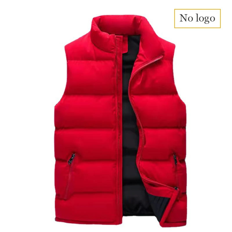 Chaleco de hombre, chaqueta de invierno, abrigo casual, chaquetas cálidas sin mangas, chaleco de moda acolchado de algodón para hombre, cortavientos para escalar al aire libre