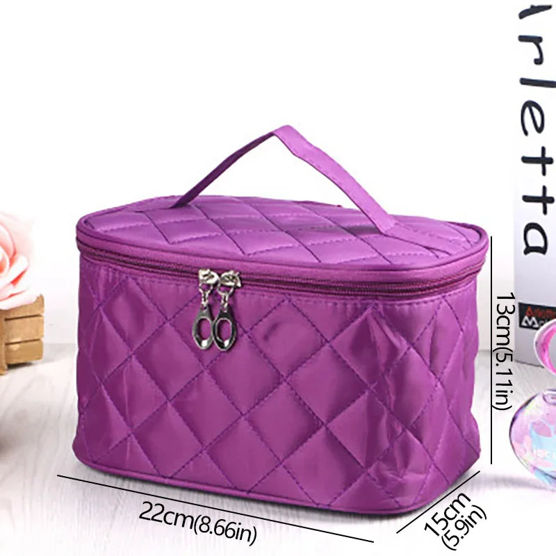 Cosmetic Box Female Quilted Professional Multifunctional Large Capacity Storage Travel Toiletry Waterproof Handbag Make Up Women
