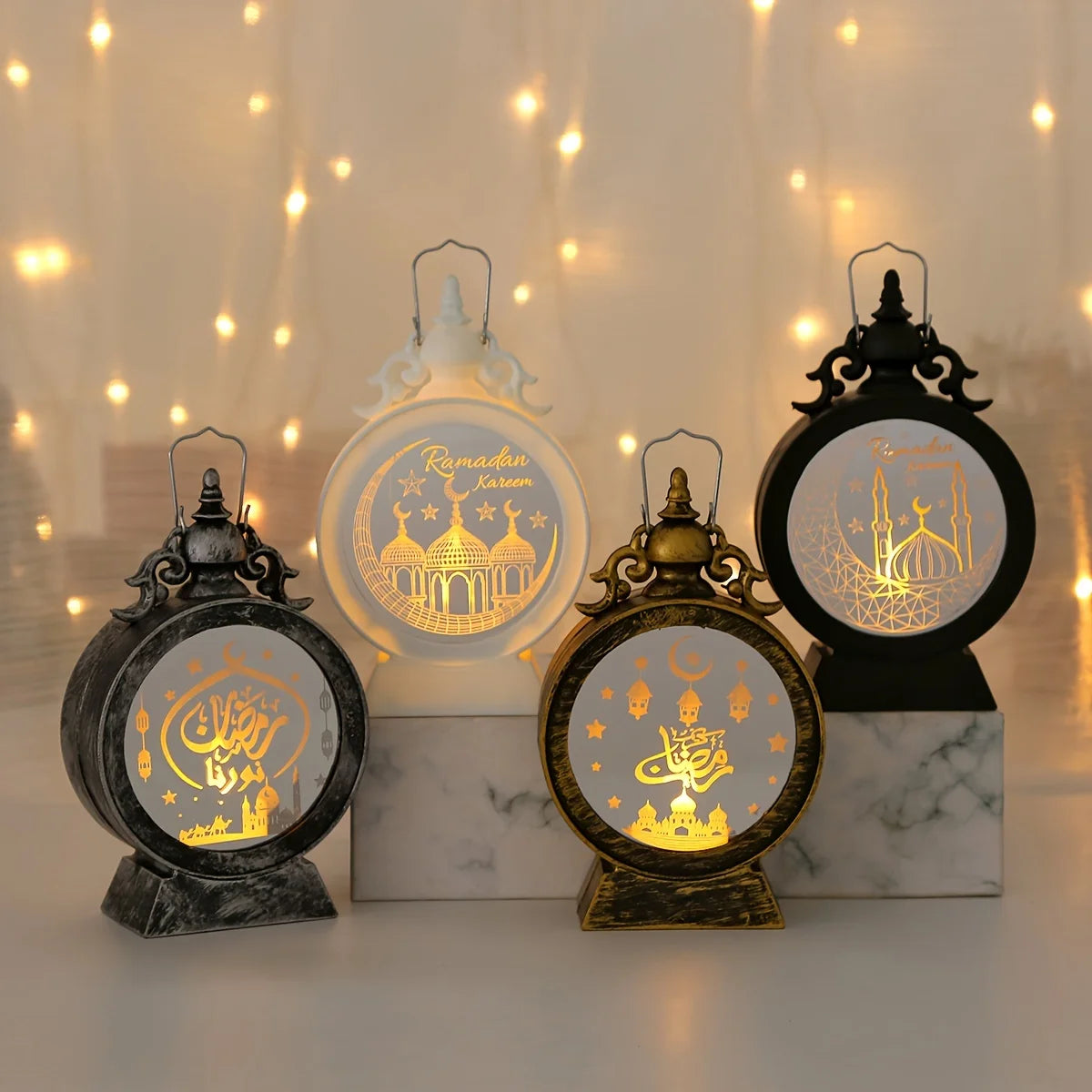 Eid Mubarak Ornaments Led Lantern Light Ramadan Decorations Islamic Muslim Party Lights Ramadan Kareem Eid Al Adha Gift