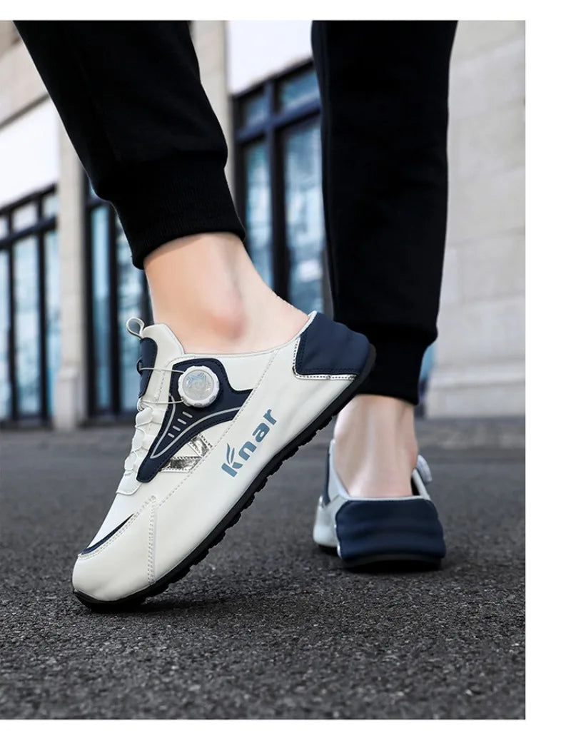 Zapatos de Hombre Moda Verano Suela Blanda Medias Pantuflas Casuales Versátiles Zapatos de Hombre de Moda Tendencia Zapatos Baotou para Exteriores