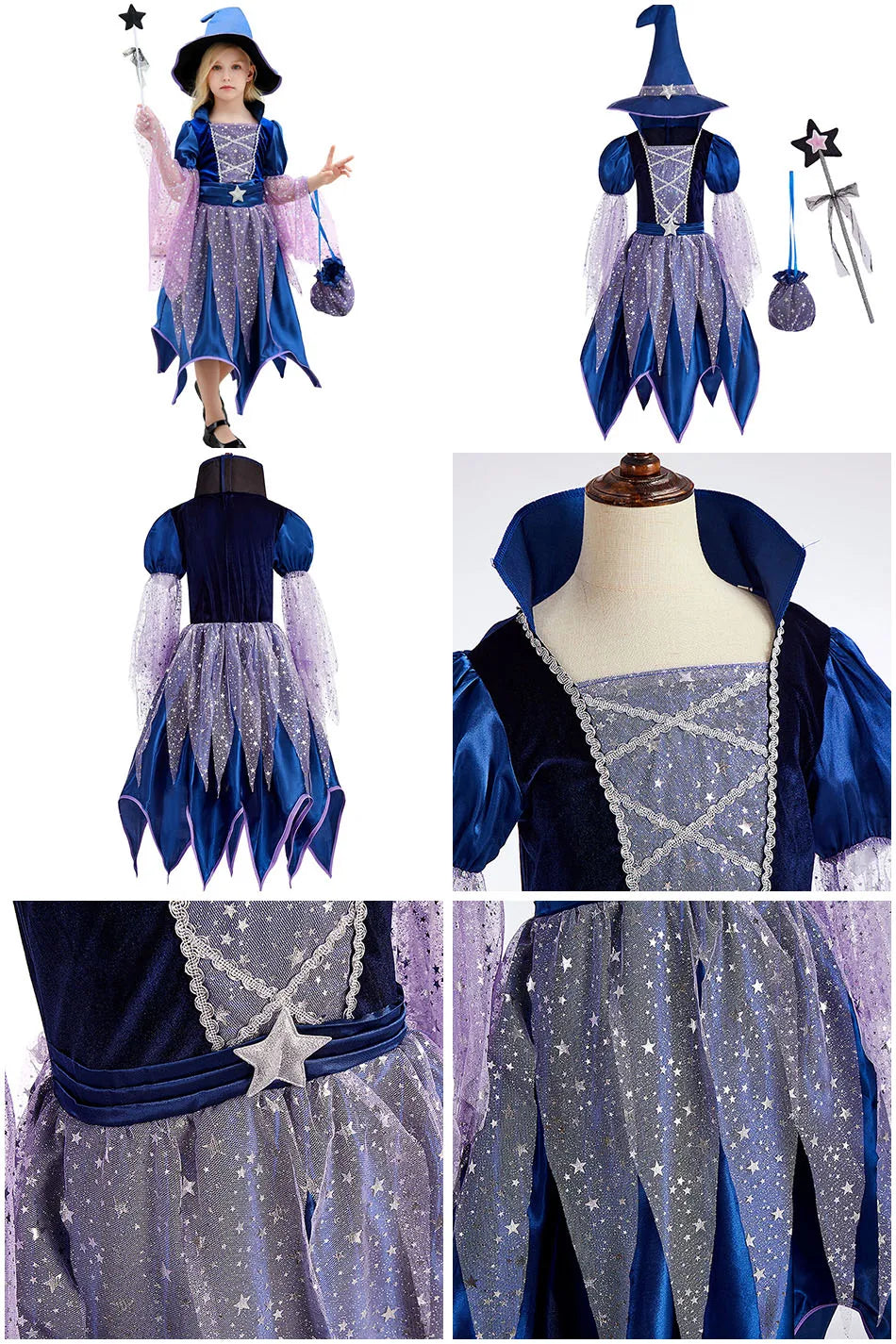 Disfraz de bruja para niños, disfraz de princesa para cumpleaños, ropa elegante para niñas, cosplay de Halloween, vestido elegante, sombrero de vampiro, Navidad, fantasía