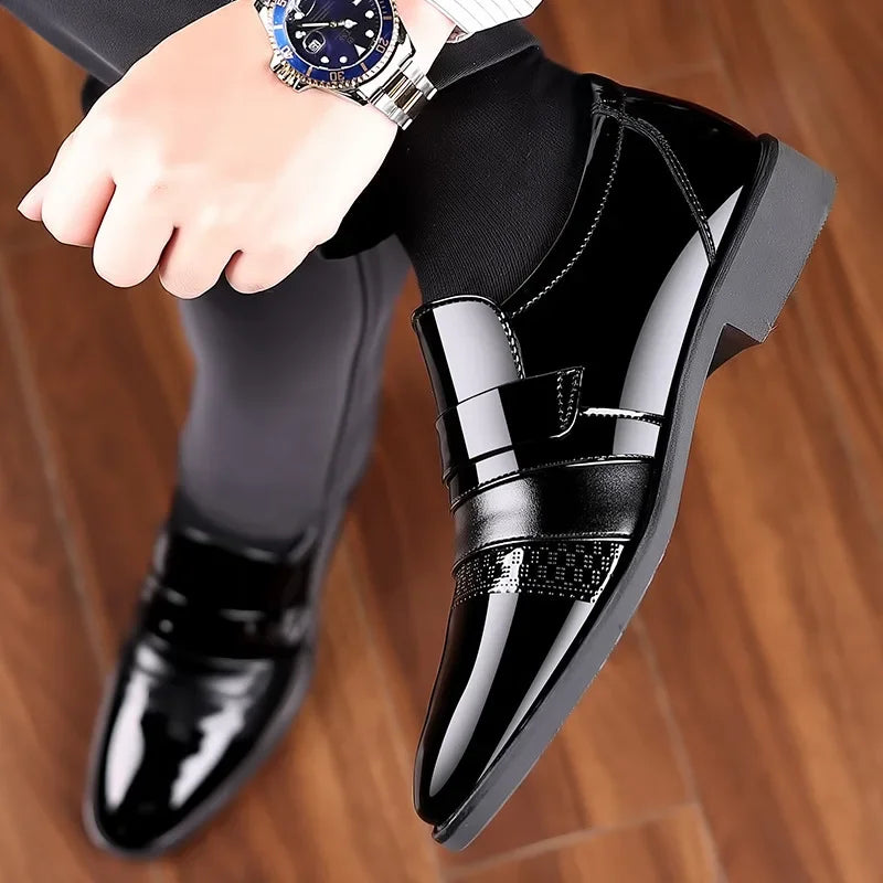 Zapatos de lujo de cuero para hombre, de vestir, estilo retro, tallados, con cordones, tipo Oxford Brogue, para boda, hombre, formal, de negocios, de caballero, para oficina