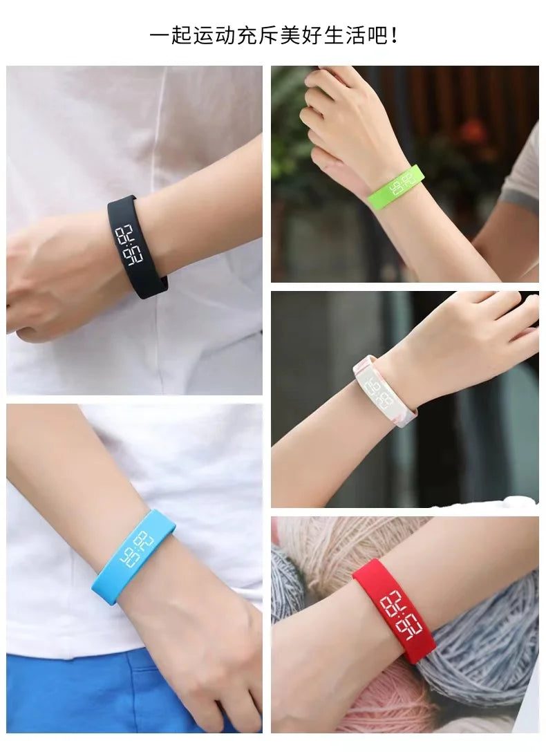 Reloj inteligente Pulsera deportiva Pulsera inteligente con despertador vibrador Pulsera podómetro para estudiantes hombres y mujeres