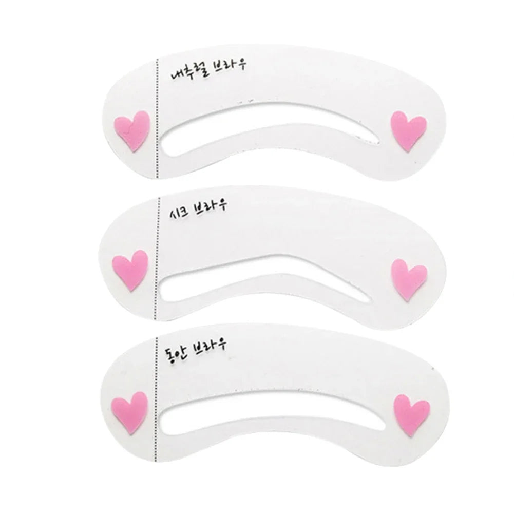 12-Style Reusable Eyebrow Stencil Set