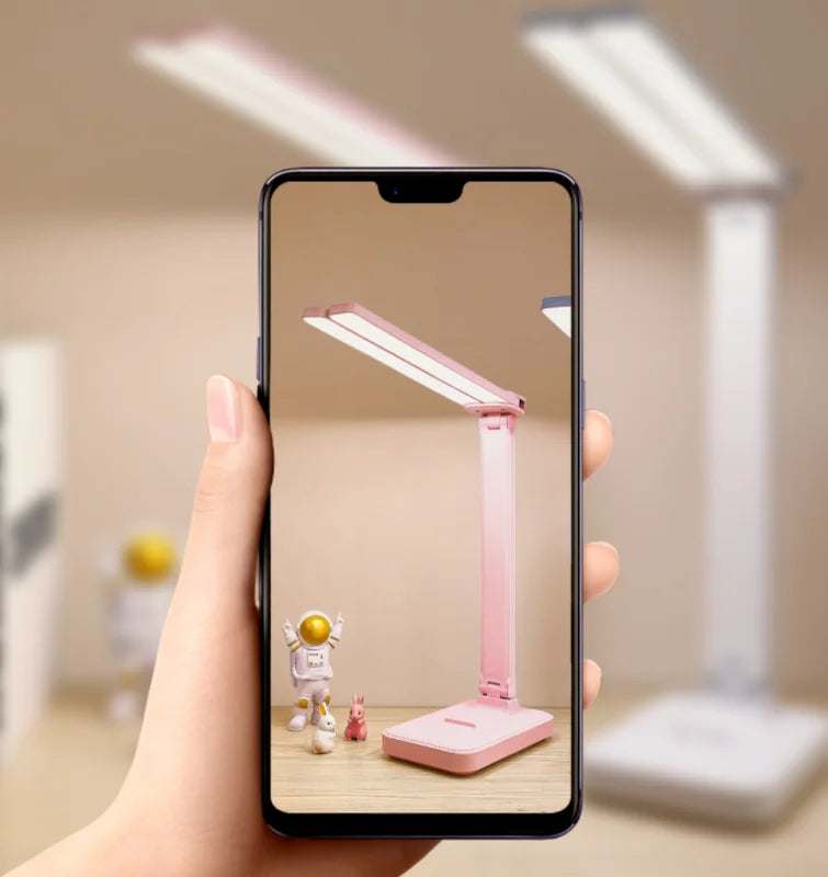 Lampe de bureau LED rechargeable par USB, 3 niveaux d'intensité, tactile, protection des yeux, pliable, idéale pour la chambre à coucher