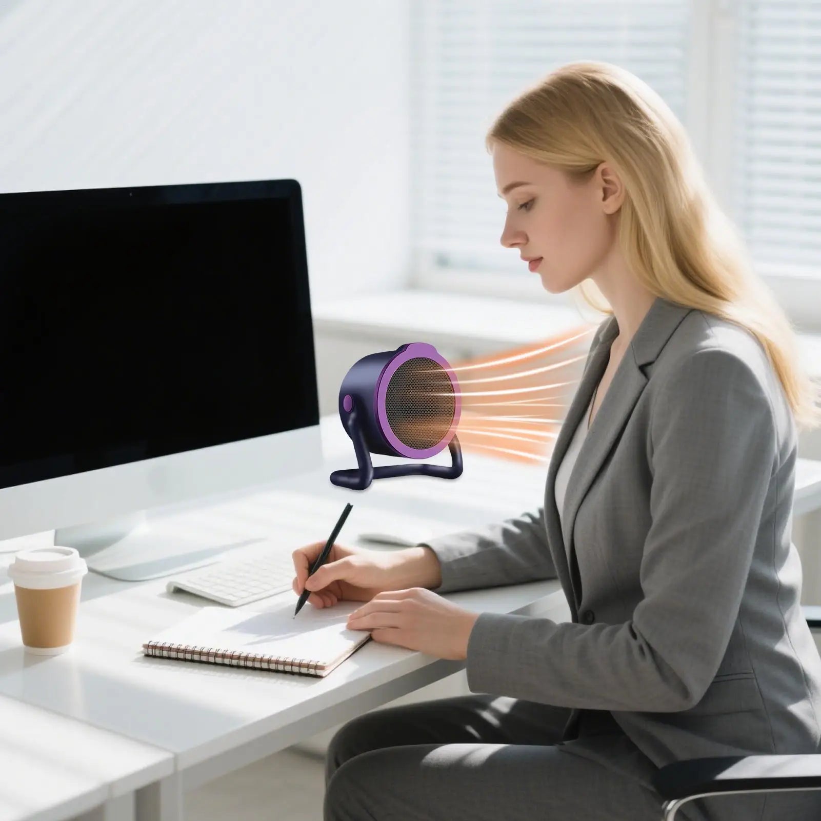 500W bærbar varmeovn – Rask oppvarming av personlig elektrisk varmeovn