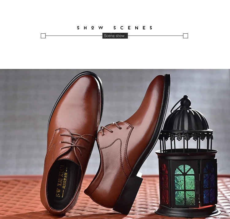 Zapatos de hombre Zapatos de vestir de cuero negro para hombre Oxfords Zapatos de hombre para bodas, fiestas, oficina y negocios