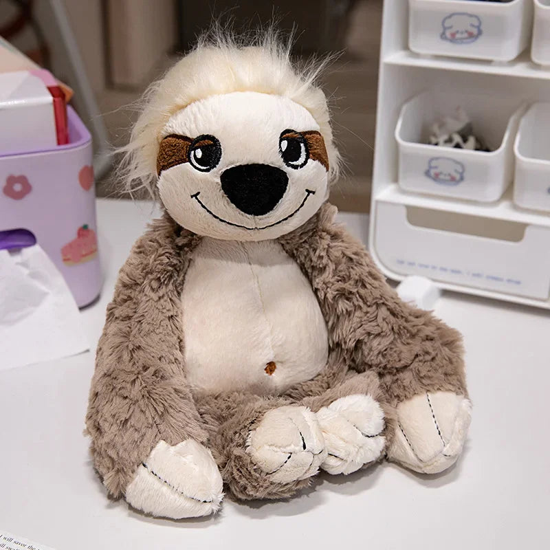 Animales de peluche Kawaii, mapache de peluche, zorro encantador, lindo perezoso suave, almohada para niñas, niños, bebés, regalo de cumpleaños