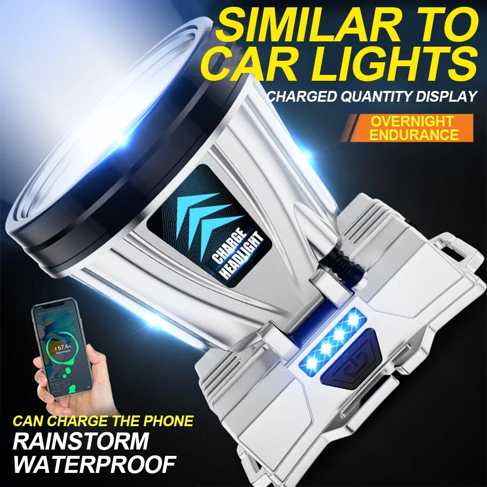 Linterna de pesca Linterna frontal recargable LED de largo alcance Lámpara de pesca nocturna montada en la cabeza para acampar al aire libre, correr, andar en bicicleta