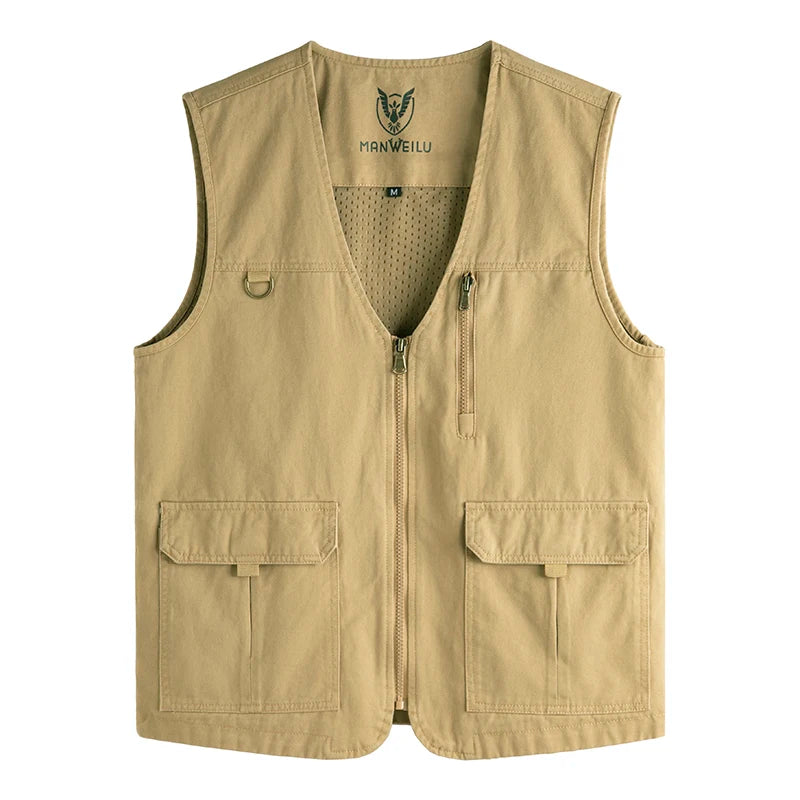 Summer Men's Lightweight Vests Outdoor Leisure Work Safari Fishing Travel Photo Hiking Waistcoats Mens Breathable Work Vests 8XL