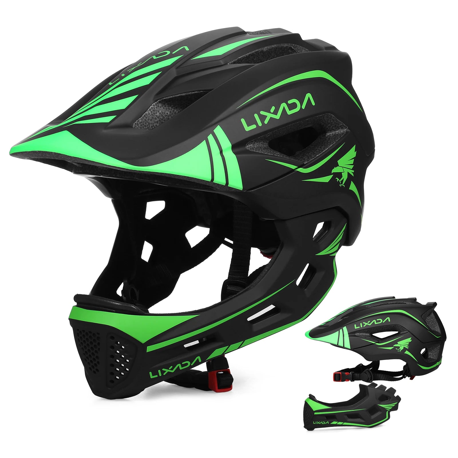 Lixada Casque intégral pour enfants, détachable, équipement de sécurité pour le sport, le vélo, le skateboard, le roller