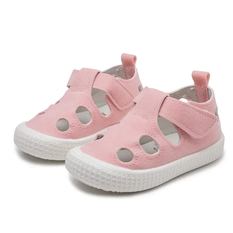 Sandalias de Verano para Niños y Niñas, Zapatillas Recortadas, Zapatos Deportivos Transpirables para Niños Pequeños, Sandalias Planas de Playa con Punta Cerrada