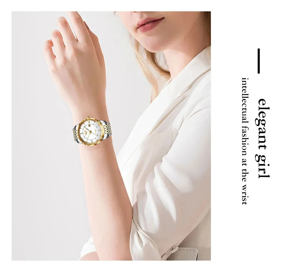 LIGE Nuevos Relojes Impermeables de Mujer Moda Reloj de Pulsera para Mujer Reloj de Cuarzo de Lujo de Marca Superior con Fecha para Mujer Relogio Feminino