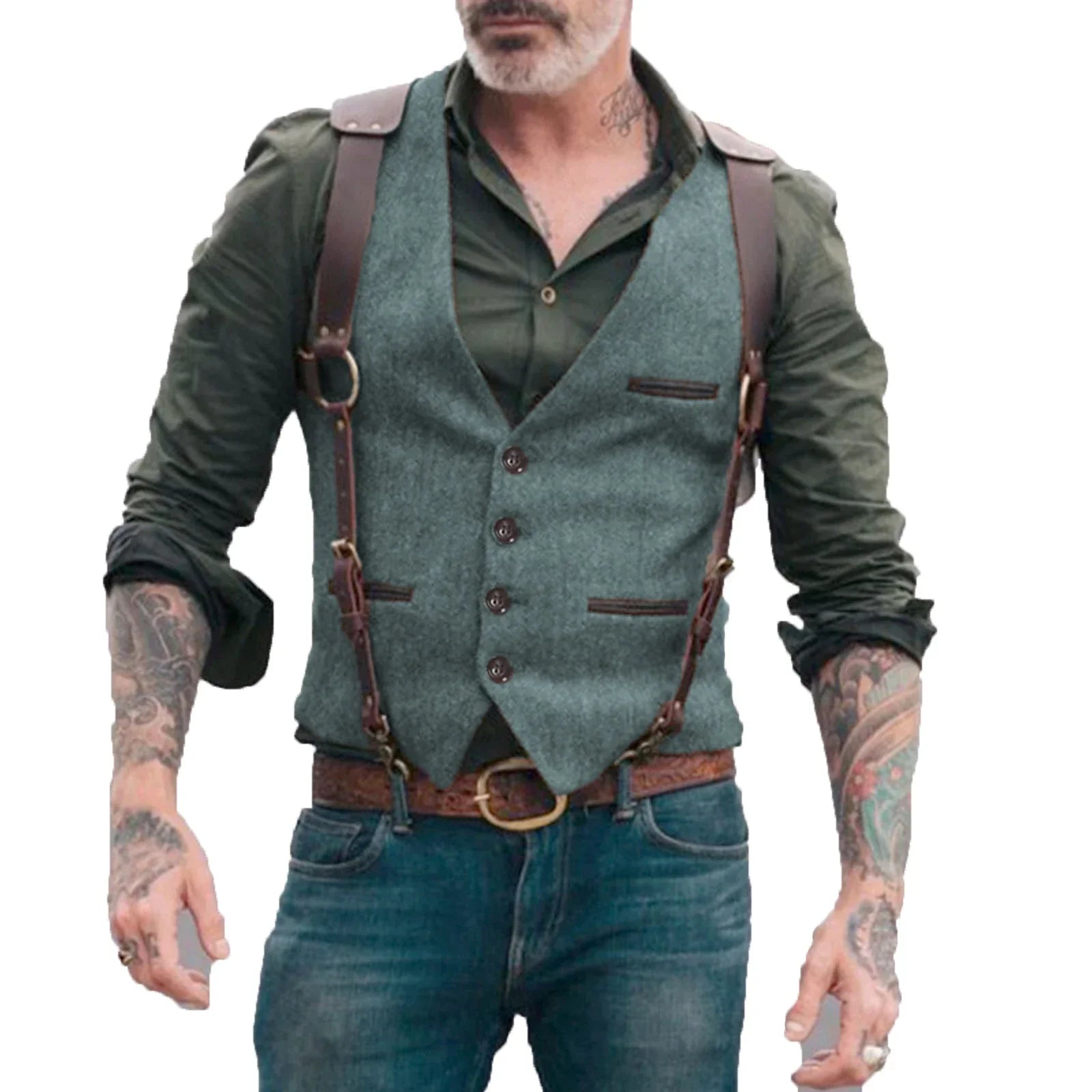 Nuevos chalecos de traje de negocios para hombre, lisos, con cuello en V, formales, con múltiples bolsillos, chaleco informal ajustado sin mangas para bodas de padrinos de boda.