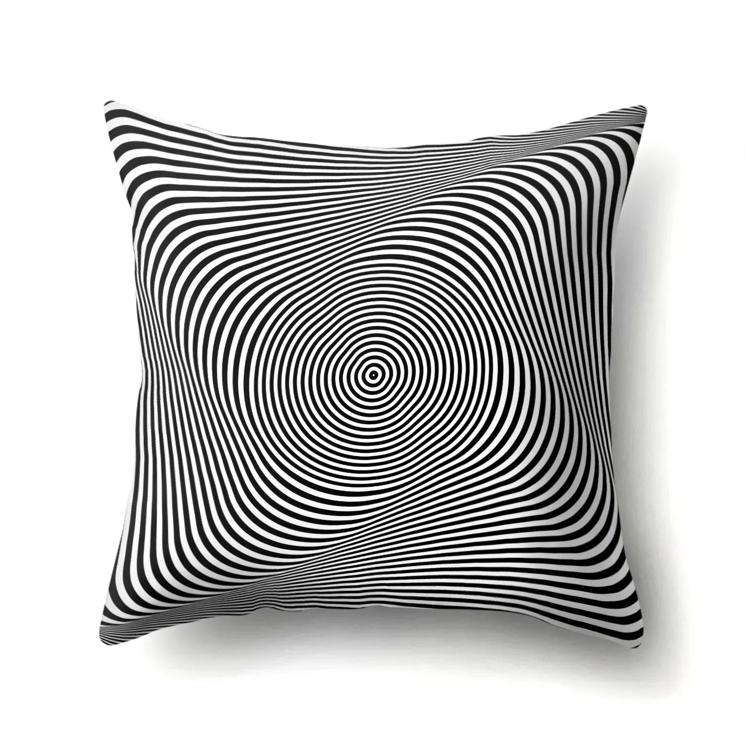 Funda de Almohada Abstracta Retorcida en Blanco y Negro Funda de Almohada Geométrica de Moda para Sofá de Sala de Estar o Dormitorio