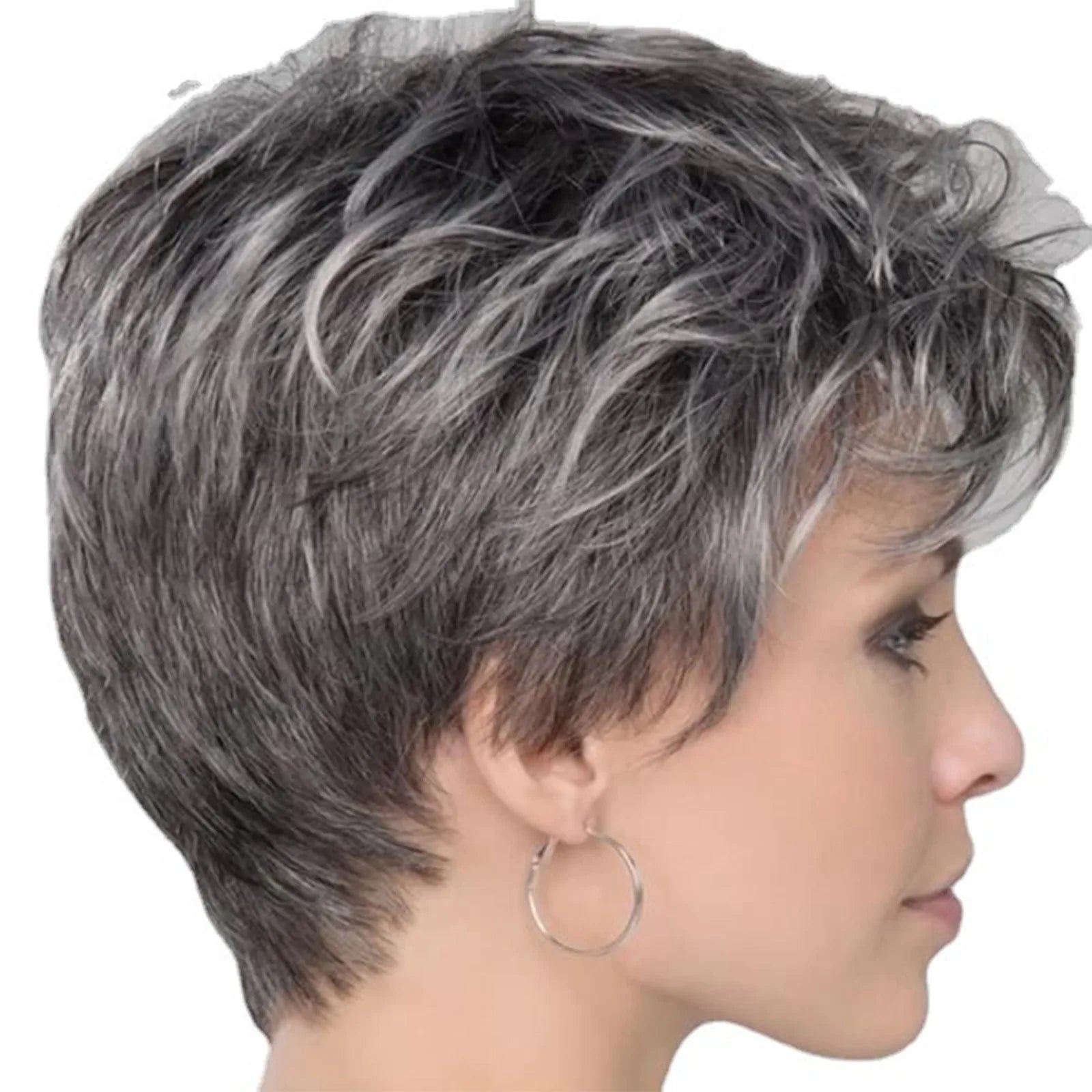Silver Gradient Pixie Wig