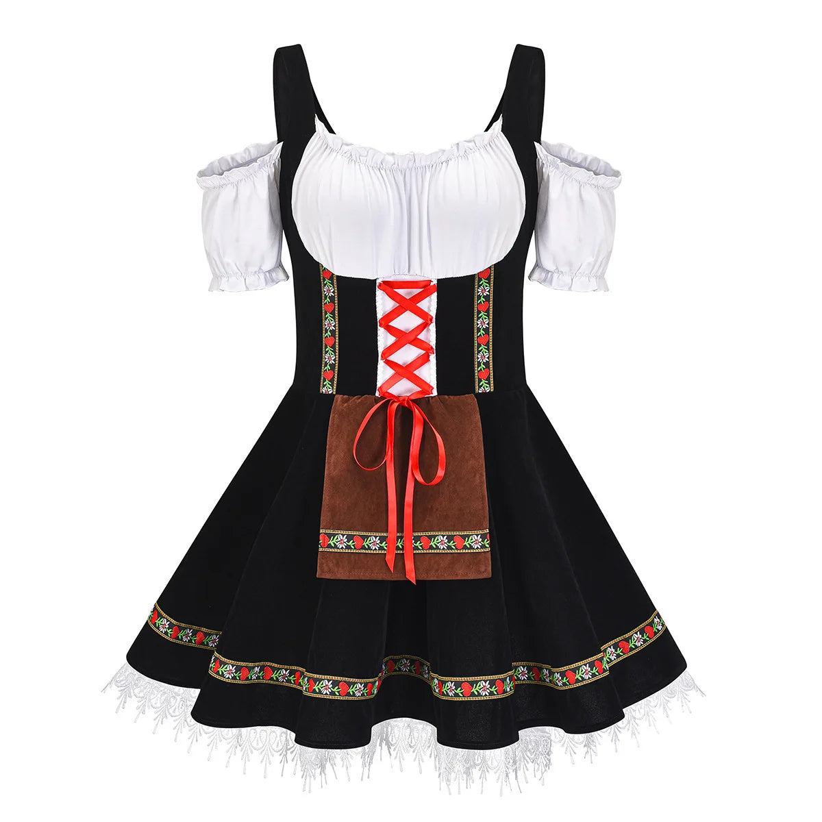 Uniforme de serveuse sexy pour l'Oktoberfest, costume de cosplay pour femme, tenue traditionnelle allemande bavaroise pour fête, déguisement d'Halloween
