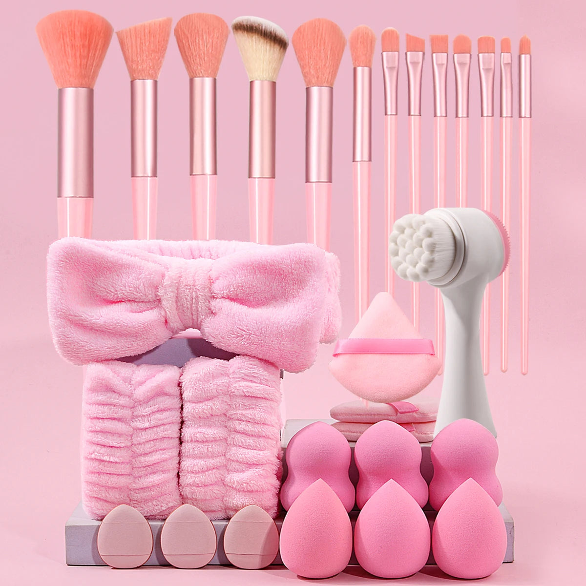 29-Piece Makeup Tool Kit – Brushes, Sponges & Beauty Accessories