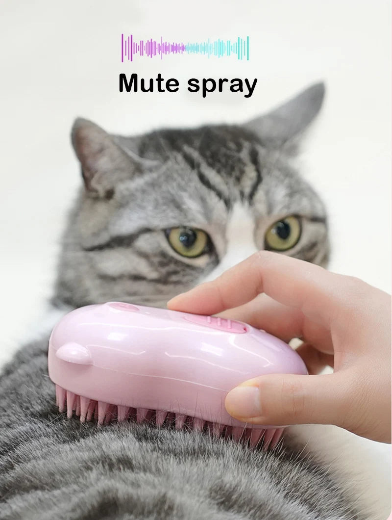 Electric Steamy Pet Grooming Brush