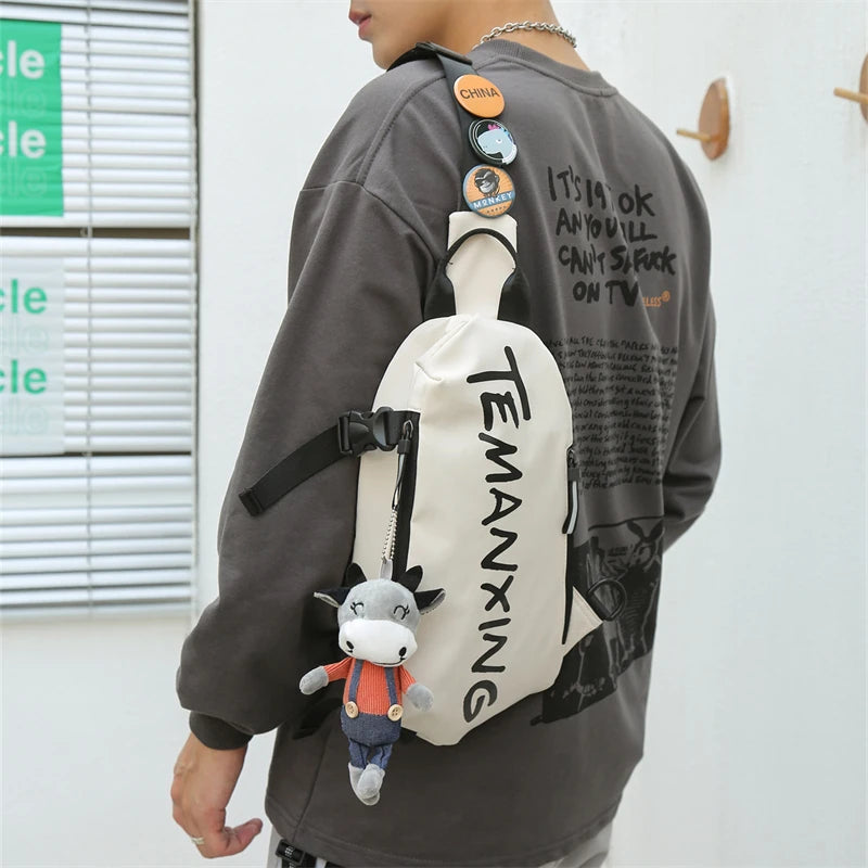 AOTTLA Mochila de pecho, bandolera, bandolín para hombre, impermeable, tela Oxford, bolso de hombro para mujer 2021, bolso de mensajero informal, bolso pequeño unisex