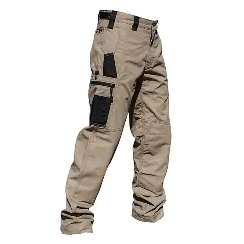 Pantalones de trabajo resistentes al desgaste para hombre, multibolsillos, cargo rectos, pantalones tácticos para correr al aire libre, pantalones casuales de primavera y otoño