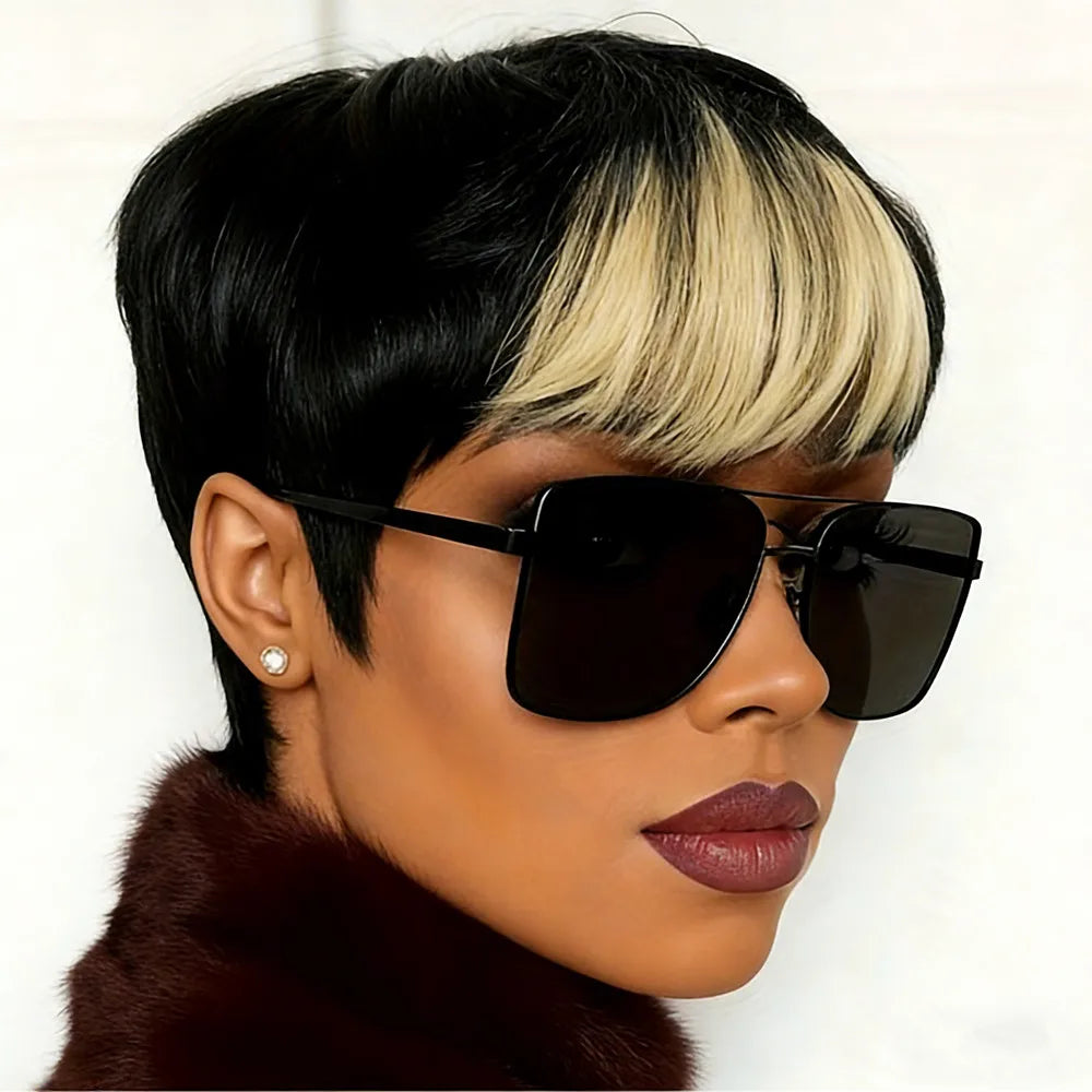 Remy Pixie Cut Wig