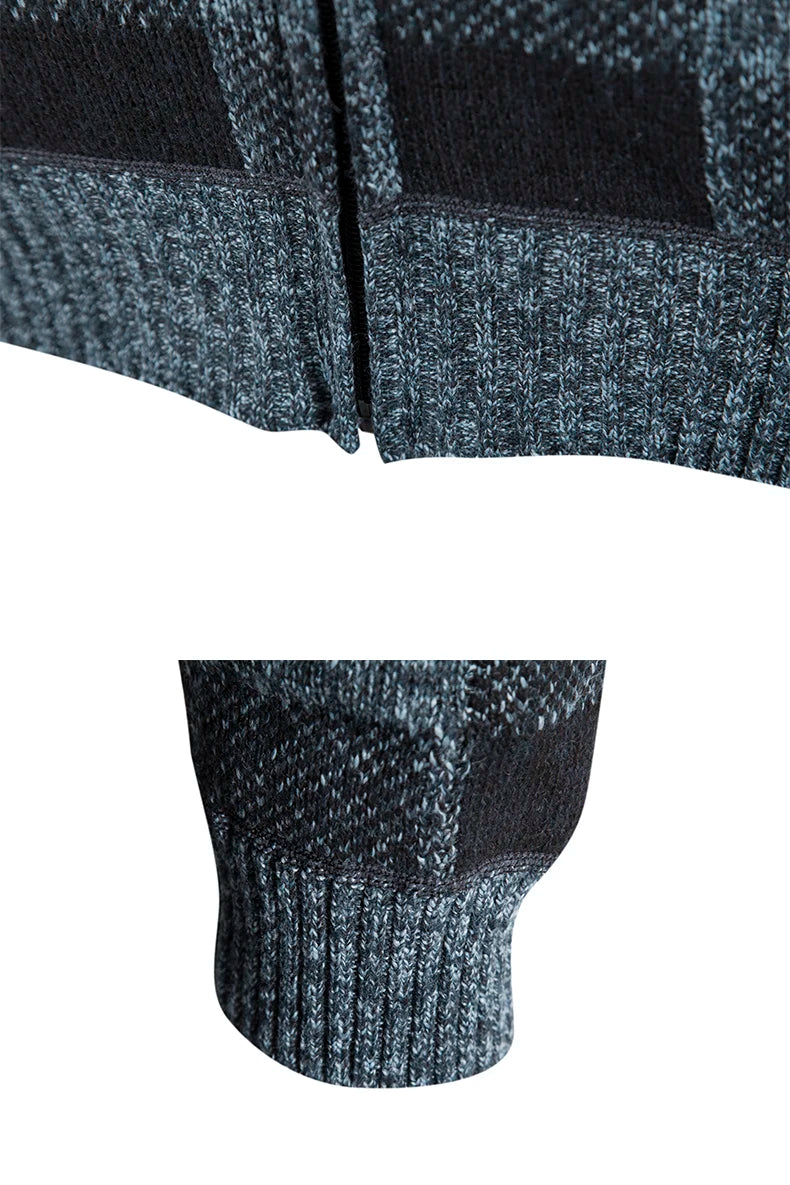 Chaqueta a cuadros nueva para hombre, suéter con capucha, forro polar de otoño e invierno, ropa informal gruesa y cálida, cortavientos para el frío