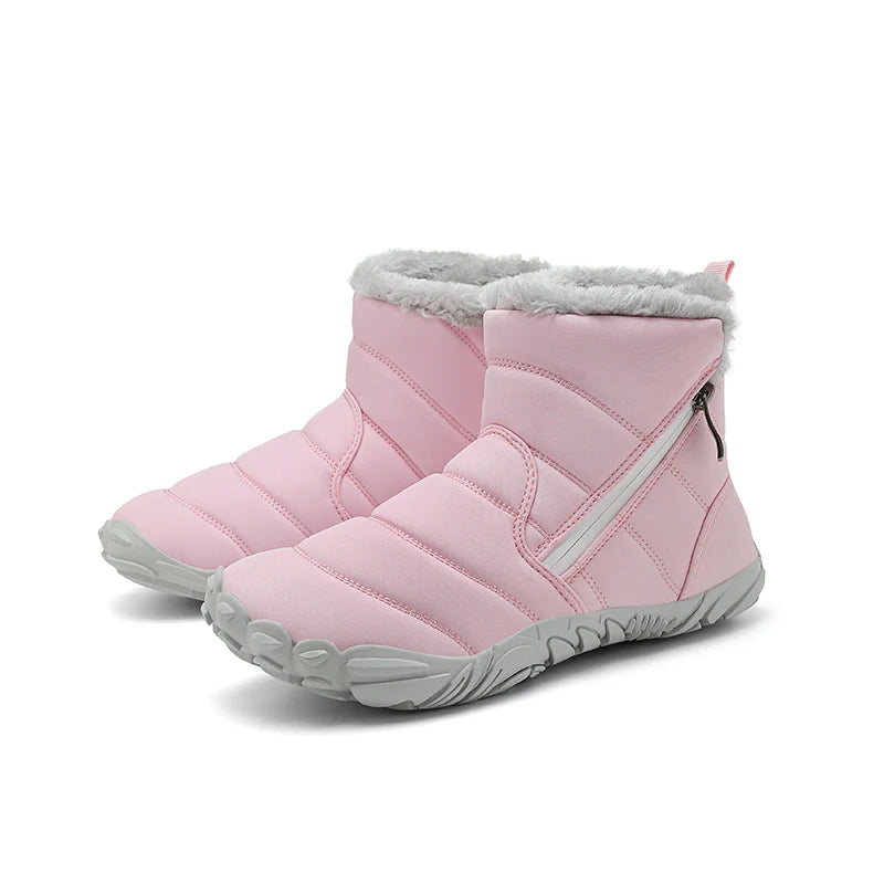 Winter Snow Boots Children's Shoes For Boys Girls Warm Plush Ankle Boots Outdoor Waterproof Anti Slip Kids Cotton Shoes Fashion