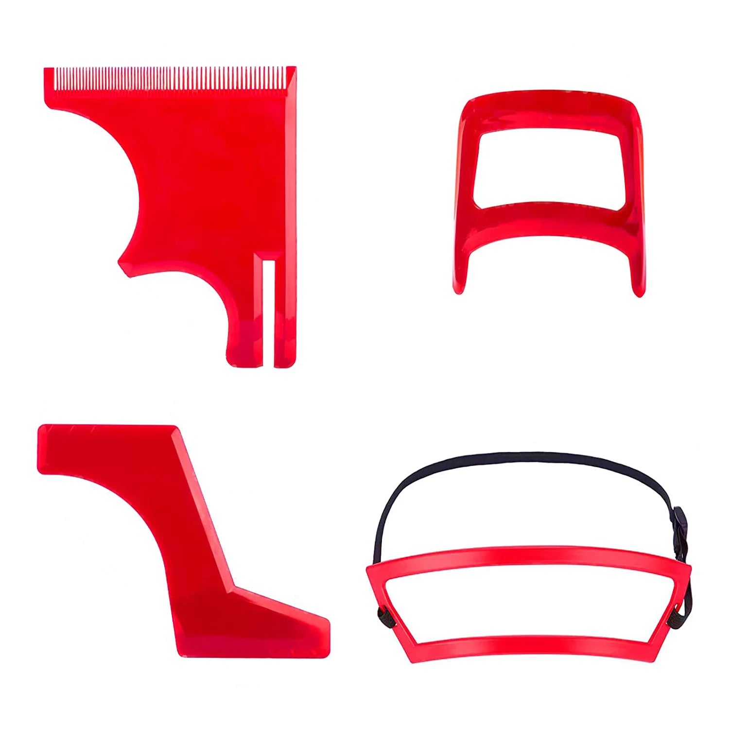 Kit de corte de pelo, barba, perilla, plantilla para afeitar el escote, herramienta para dar forma a la línea del cabello, kit de peluquería, suministros de barbería