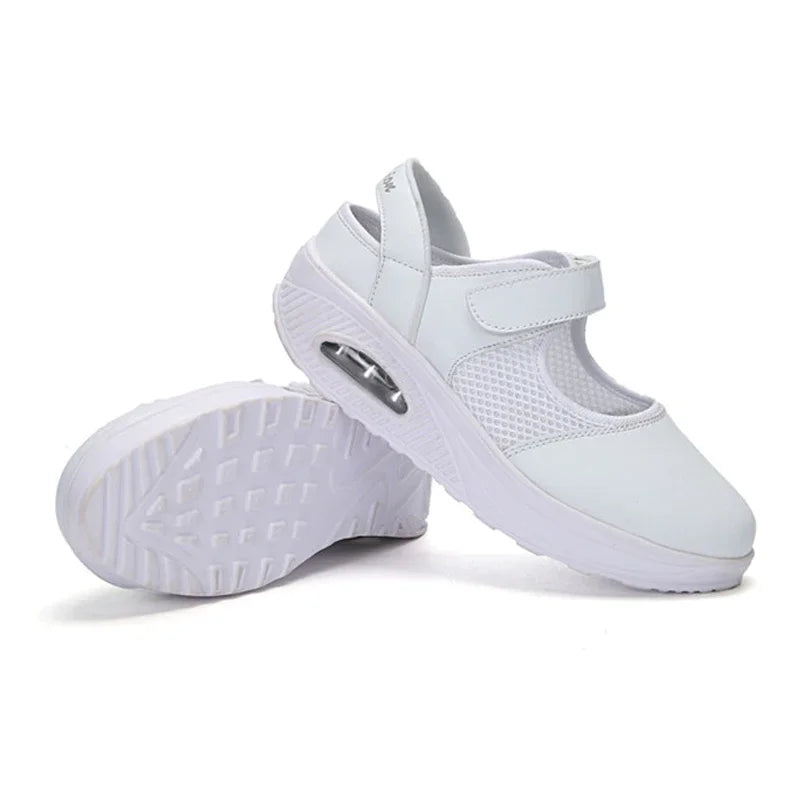 CEYANEAOSummer Fashion Zapatos de enfermera para mujer Zapatillas blancas con colchón de aire Zapatos de plataforma para mujer 2018 Nuevos zapatos Lolita Swing E1038