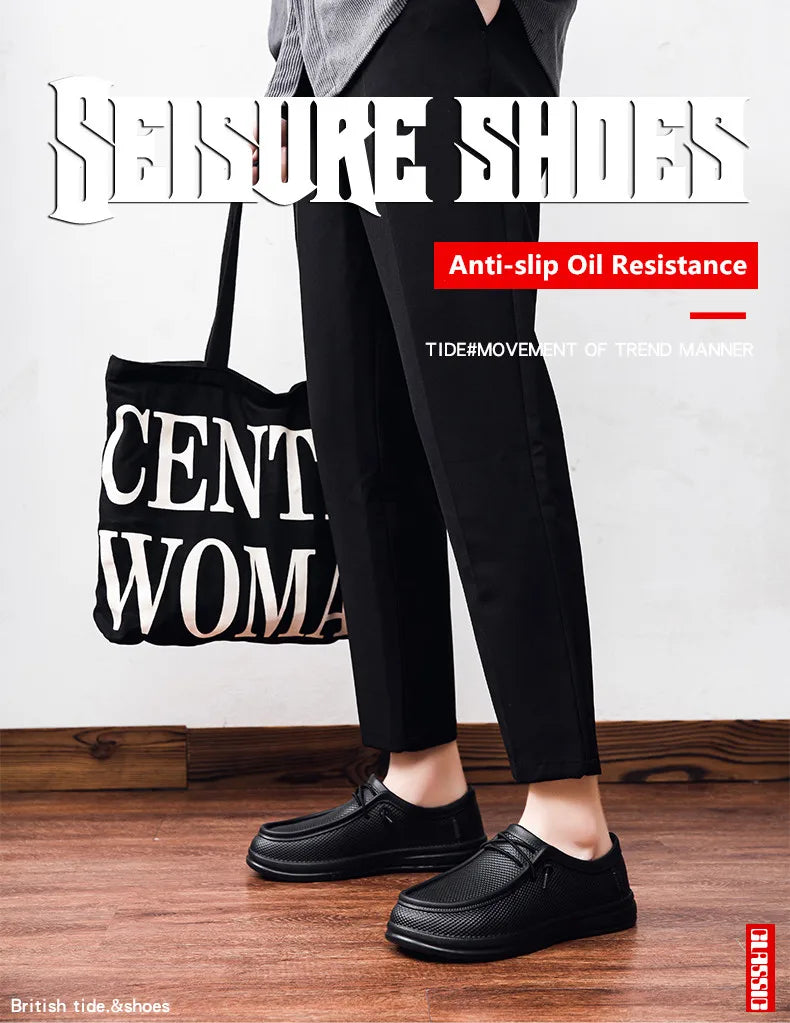 Zapatos de chef antideslizantes e impermeables para hombre – Calzado cómodo para trabajar en cocina