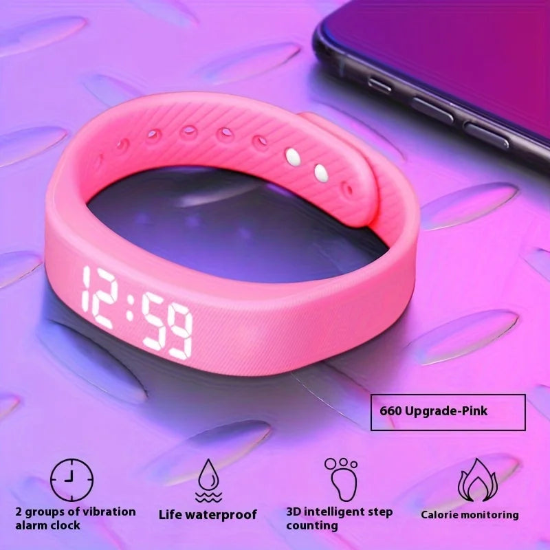 Smart Watch Hombres Mujeres Podómetro Pulsera de fitness Contador de pasos Modo multideporte Pulsera electrónica de moda Simplicidad Smart Band
